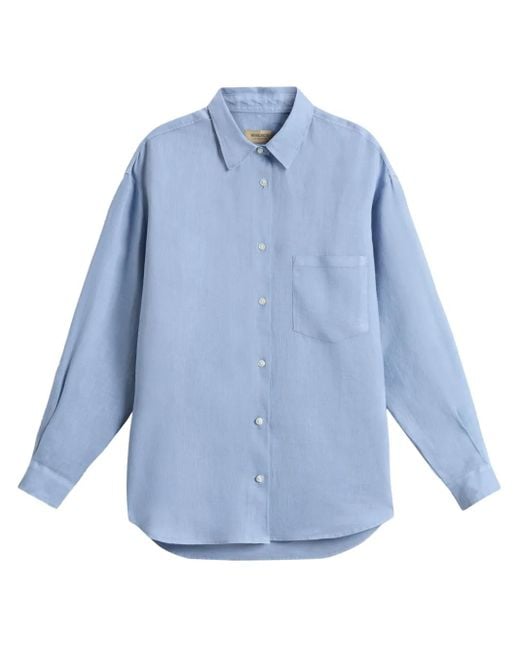 Woolrich Blue Linen Shirt