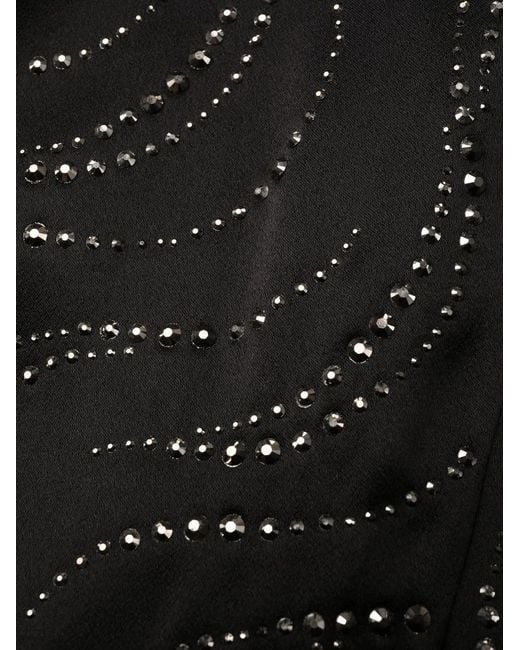 Stella McCartney Black Rhinestone Embellished Shift Dress