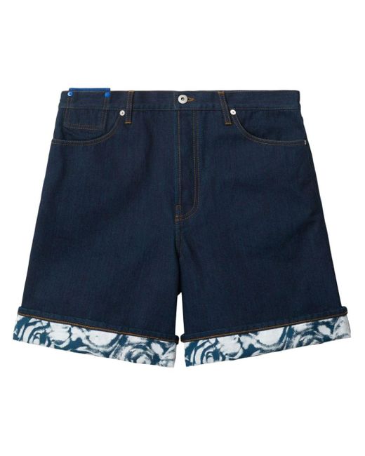 Burberry Jeans-Shorts mit Umschlag in Blue für Herren