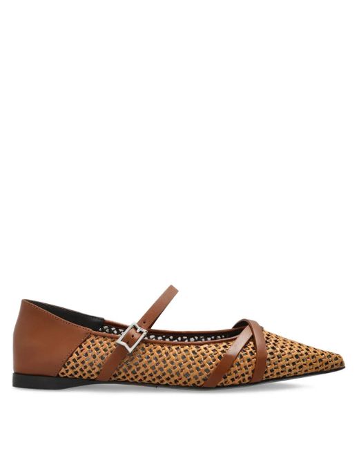 Max Mara Brown Crochet Ballet Flats