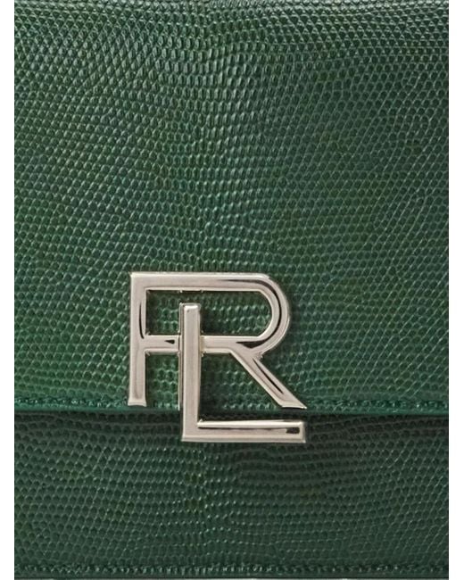 Ralph Lauren Green Small Lizard Cross Body Bag