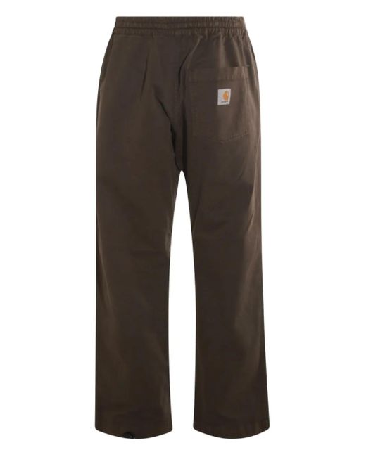 Carhartt Gray Drawstring Back-Pocket Trousers for men