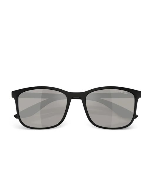 Prada Linea Rossa Gray Square-Frame Sunglasses for men