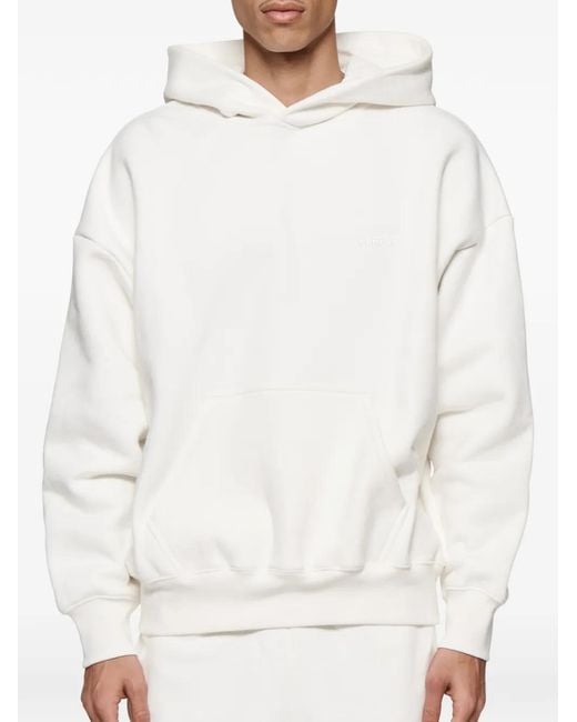 Purple Brand White Cotton Hoodie for men