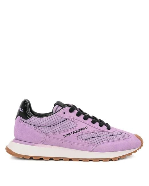 Karl Lagerfeld Purple Sneakers mit Mesh-Einsätzen