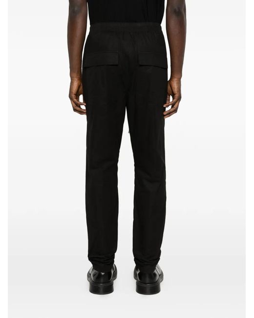 Rick Owens Black Drawstring Track Pants for men