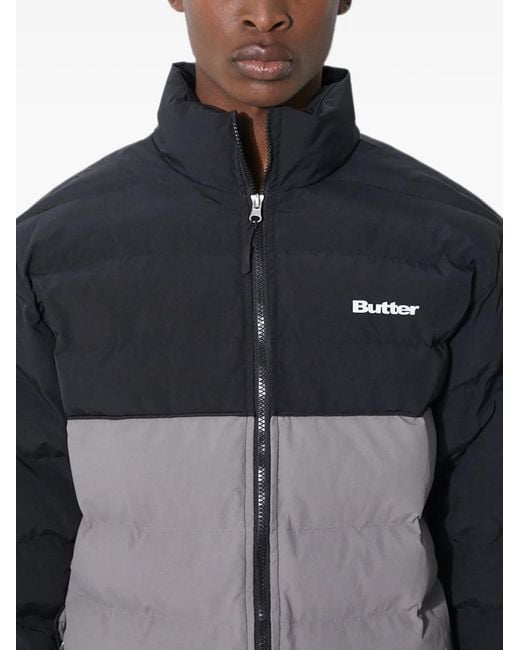 Butter Goods Gray Colour-Block Puffer Jacket