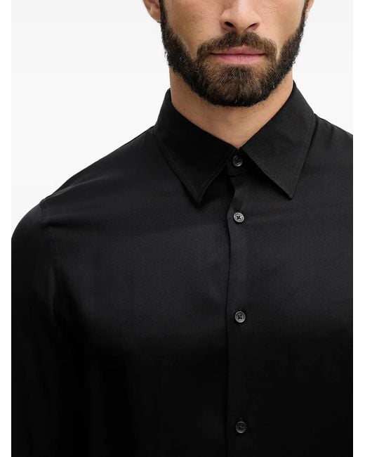 ARMANI EXCHANGE Black Buttoned Shirt for men