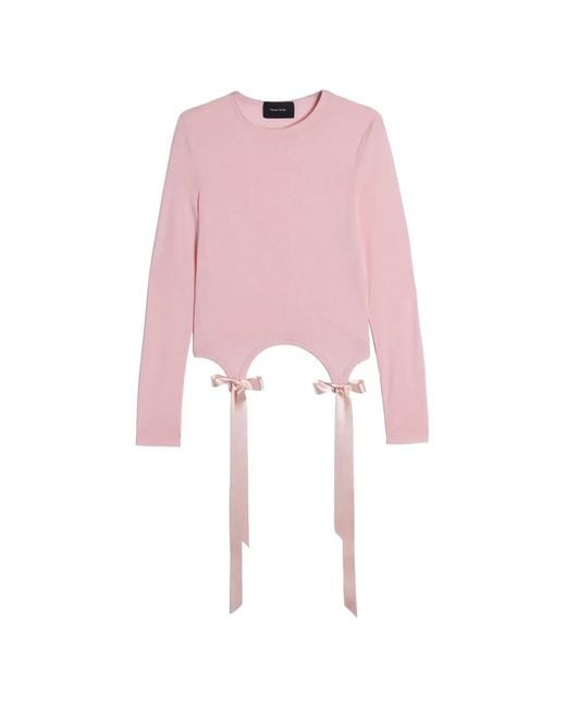 Simone Rocha Pink Chemise À Détail De Nœud