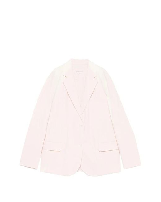 Phisique Du Role Pink Coated Single-Breasted Blazer