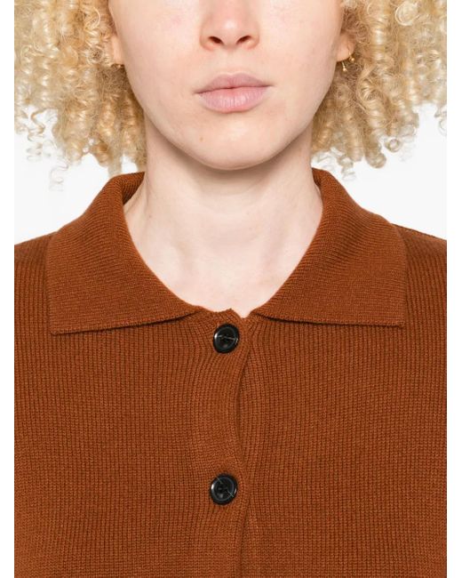 Cardigan À Boutonnière FRAME en coloris Brown