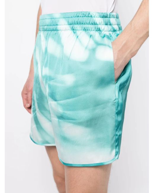 BLUE SKY INN Blue Graphic-Print Deck Shorts for men