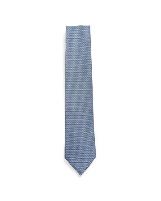 Boss Blue Micro-Pattern Silk Tie for men