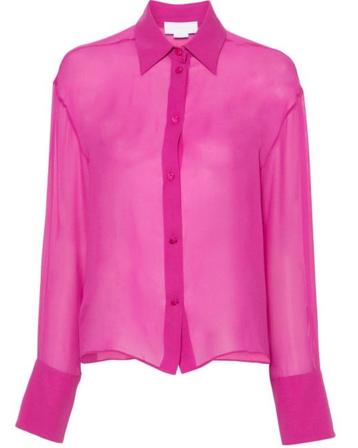 Camisa de seda Genny de color Pink