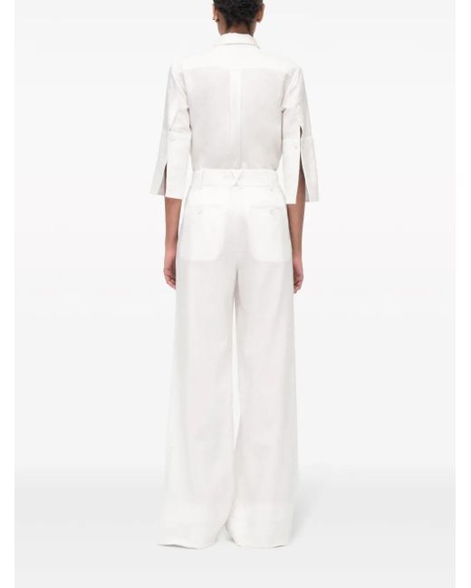 Another Tomorrow ワイドパンツ White