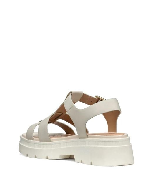 Geox Natural Adacter S B Buckle-Fastening Caged Sandals