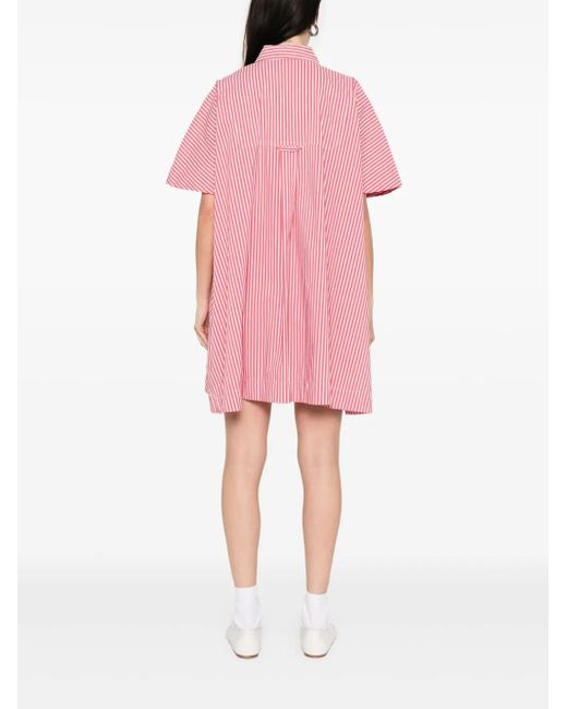 Manuel Ritz Pink Striped Shirt Dress