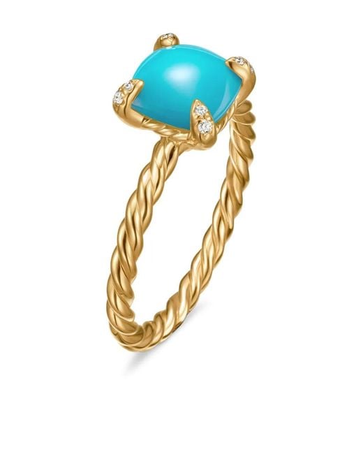 David Yurman Multicolor 18Kt Châtelaine And Diamond Ring (7Mm)