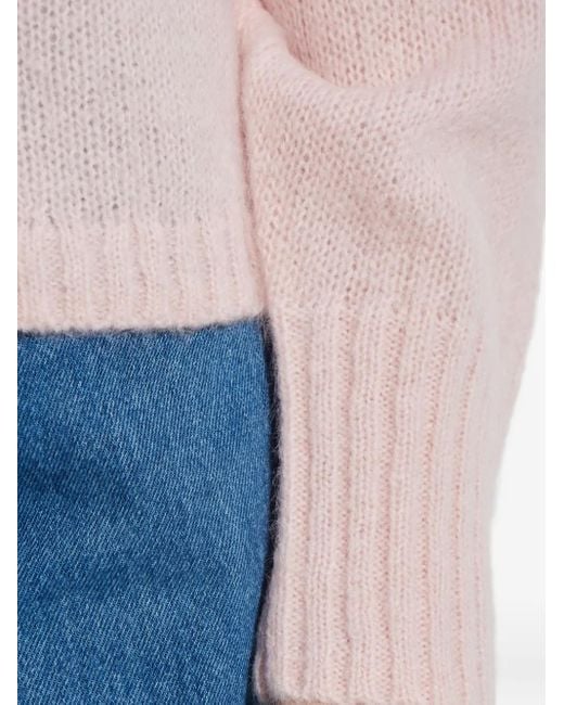 By Malene Birger Pink Round-Neck Wool Sweater