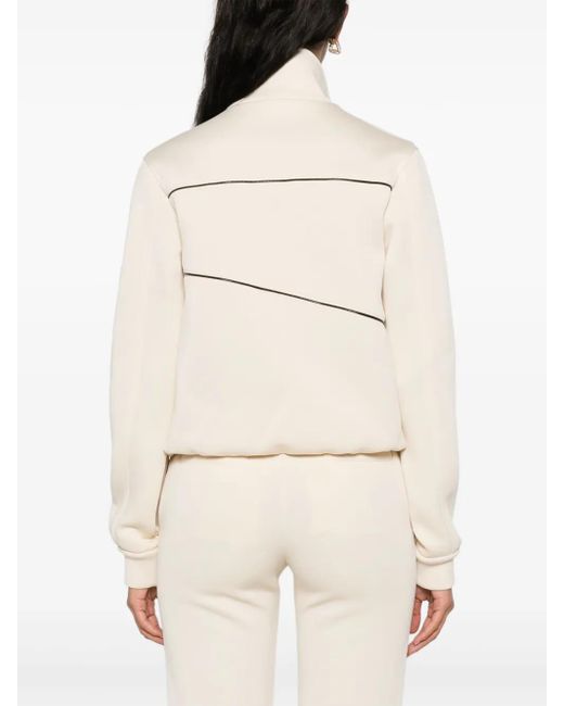Ferragamo Natural Logo-Patch Track Bomber Jacket