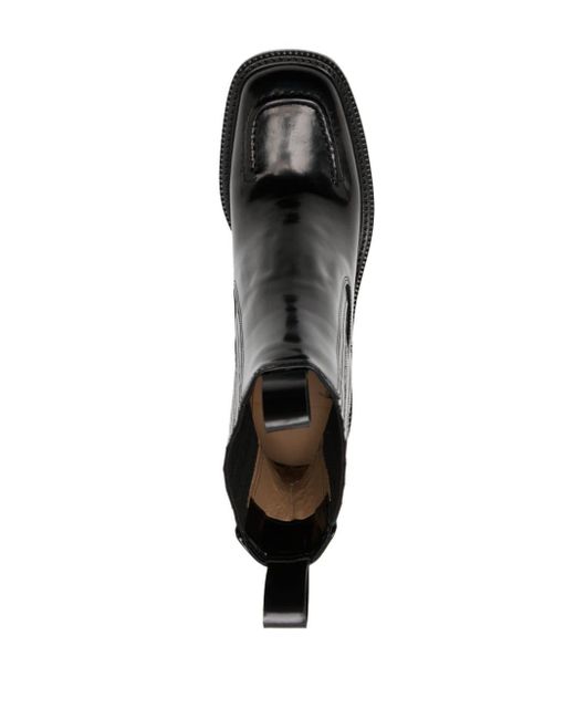 Maison Kitsuné Black 90mm Chelsea Leather Boots