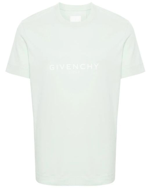 Givenchy White Logo Cotton T-shirt for men