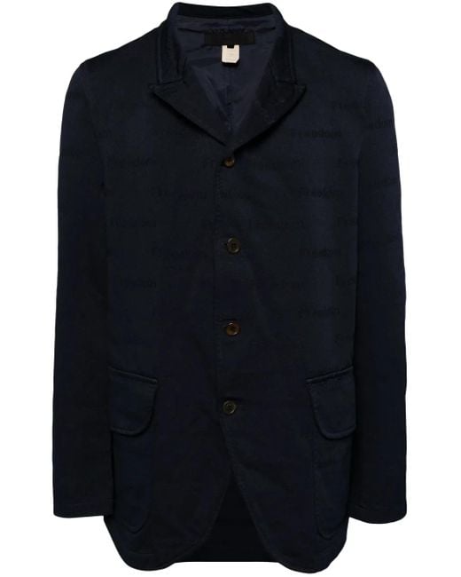 Comme des Garçons Blue Strong Will Printed Jacket for men