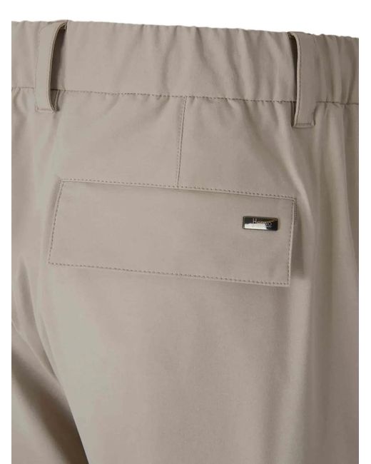 Herno Gray Resort Pleated-Detail Cargo-Pocket Trousers for men