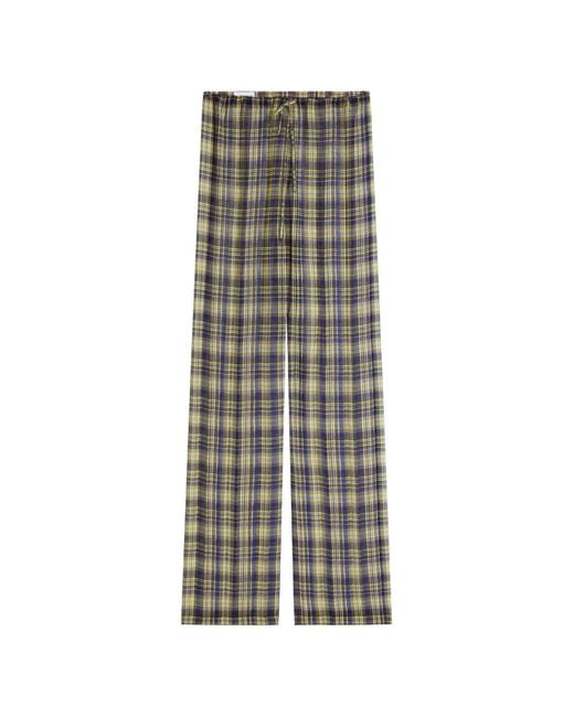 Dries Van Noten Elastische Plooibroek in het Gray