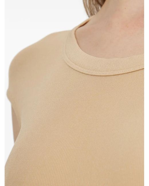 DSquared² White Logo-Appliqué Ribbed Bodysuit
