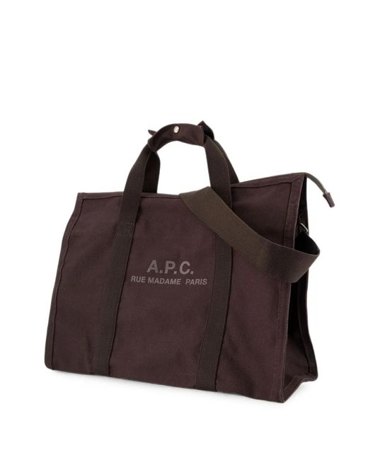 A.P.C. Brown Recuperation Logo-Print Bag for men