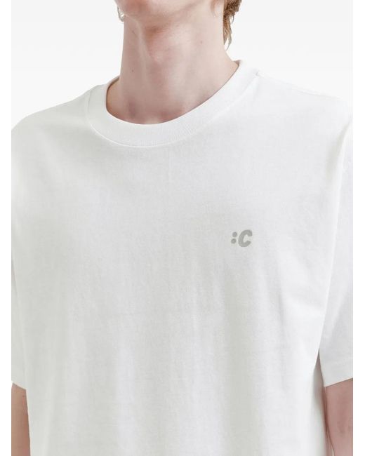 Chocoolate White Crew-Neck Logo T-Shirt for men