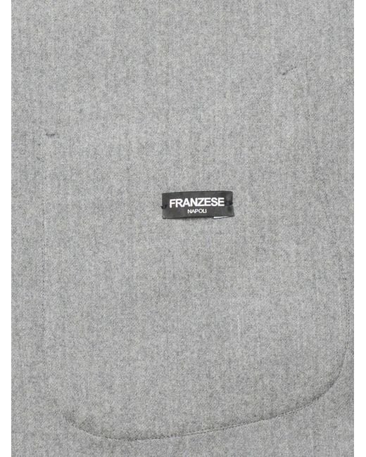 Franzese Collection Gray Wool Overshirt for men
