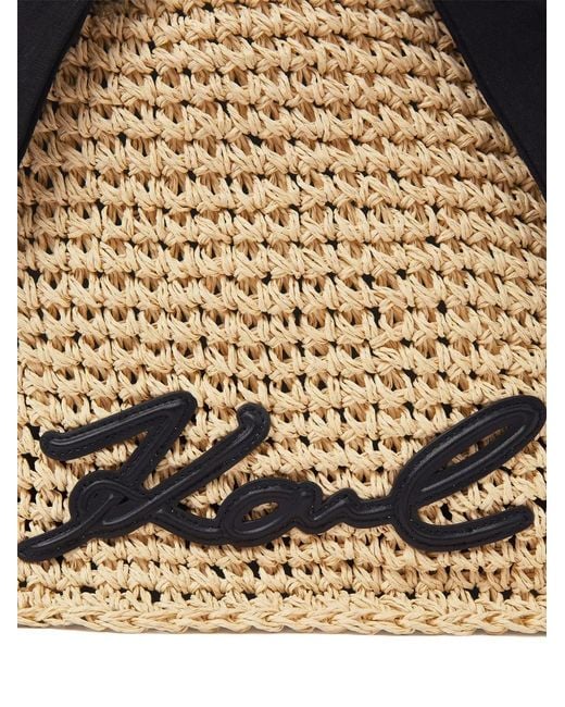 Karl Lagerfeld Metallic Signature Scarf Beach Bag