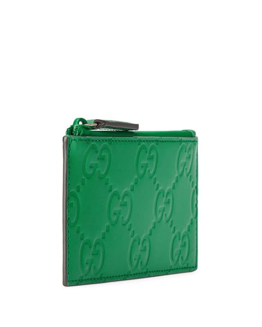 Gucci Portemonnee Met GG Logo En Rubber-effect in het Green voor heren