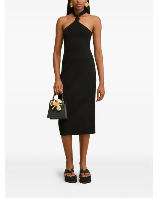 Cult Gaia Women's Black Erika Halterneck Midi Dress