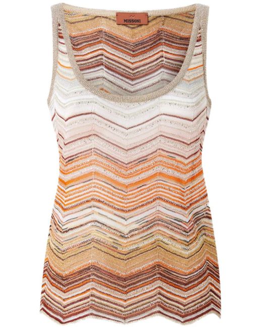 Missoni シェブロン タンクトップ Brown