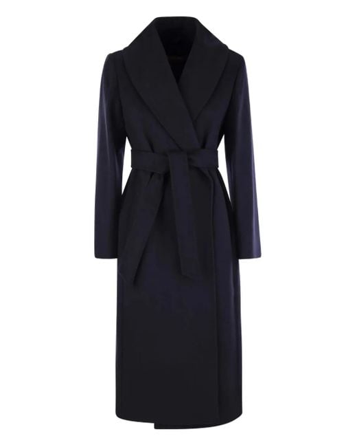 Max Mara Black Belted Wrap Coat