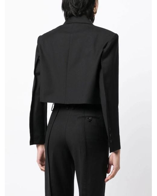 JNBY Black Cropped.Double-Breasted Blazer