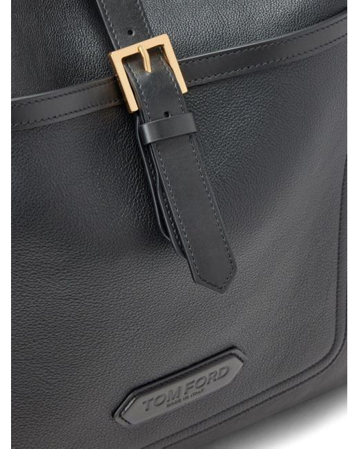 Tom Ford Black Large Leather Tote Bag for men