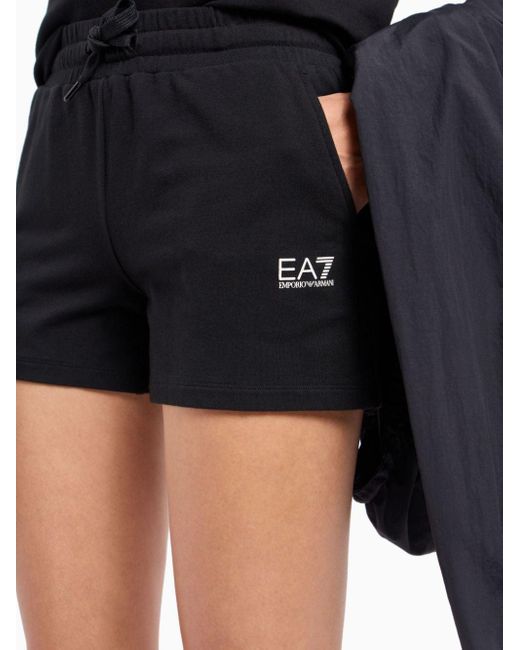 Pantalones cortos de chándal con logo EA7 de color Black