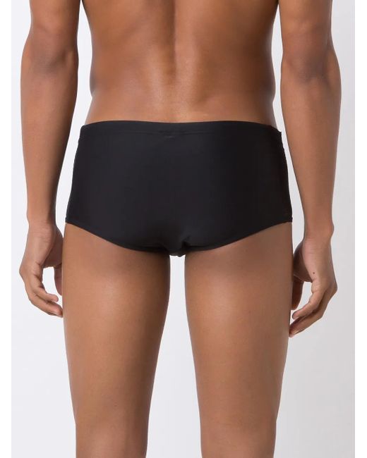 Amir Slama Black Mesh Panels Trunks for men