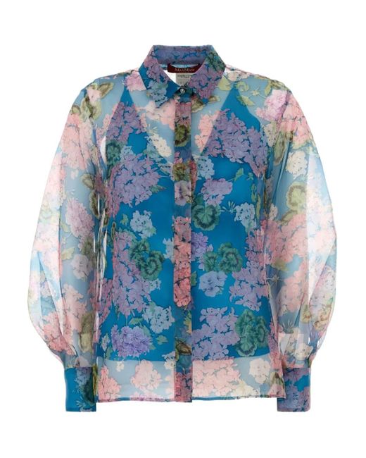 Max Mara プリント シャツ Blue