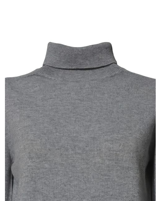 Jil Sander Gray Turtleneck Sweater