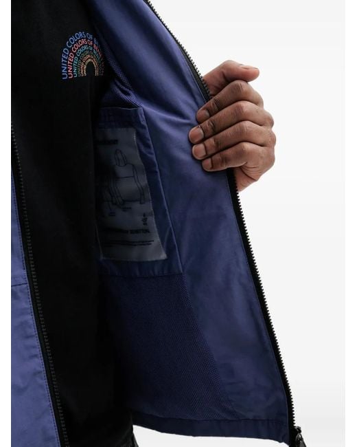 Benetton Blue Hooded Jacket for men