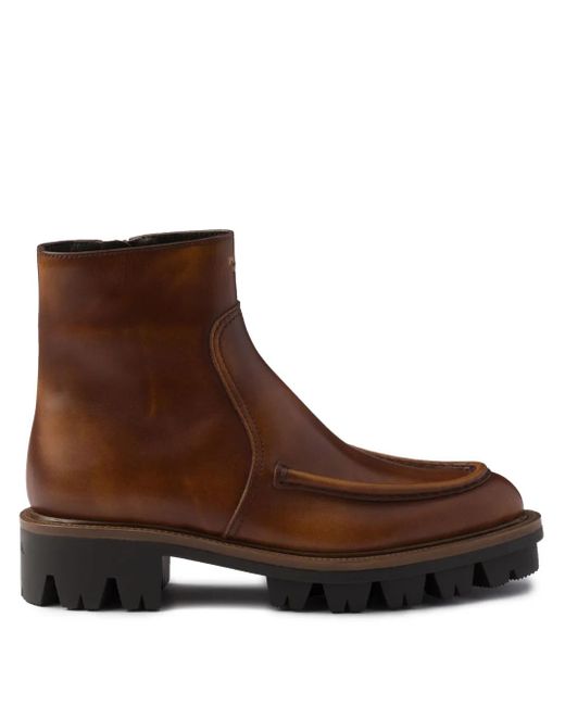 Prada Brown Leather Boots