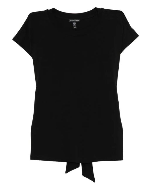 Camiseta con cuello redondo Eileen Fisher de color Black
