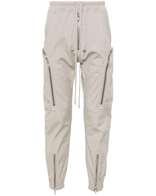 Rick Owens White Bauhaus Tapered Cargo Trousers for men