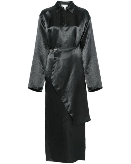 Nanushka Gelaagde Maxi-Jurk Met Rok in het Black