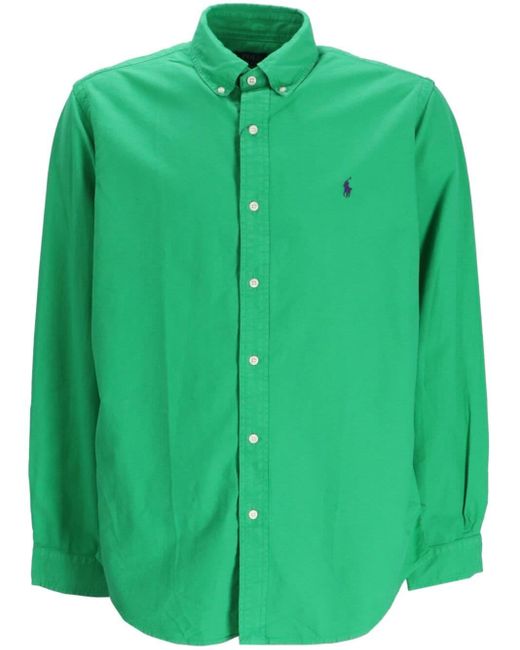 Polo Ralph Lauren Green Polo Pony Cotton Shirt for men